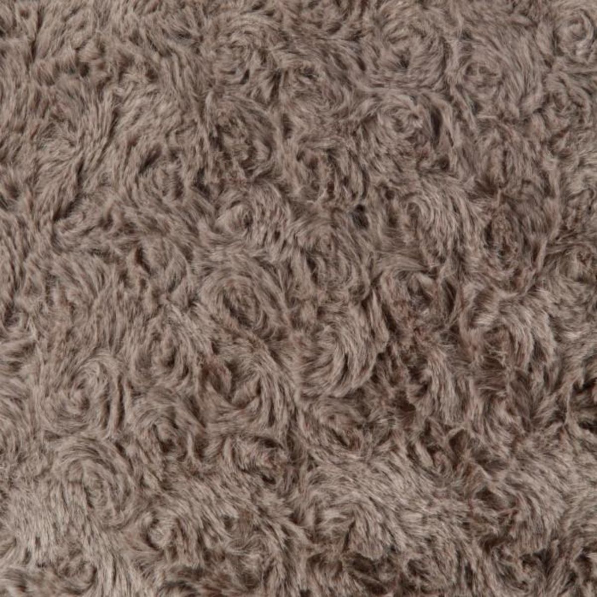 ATMOSPHERA Coussin Imitation Fourrure  Bouclée  45x45cm Taupe