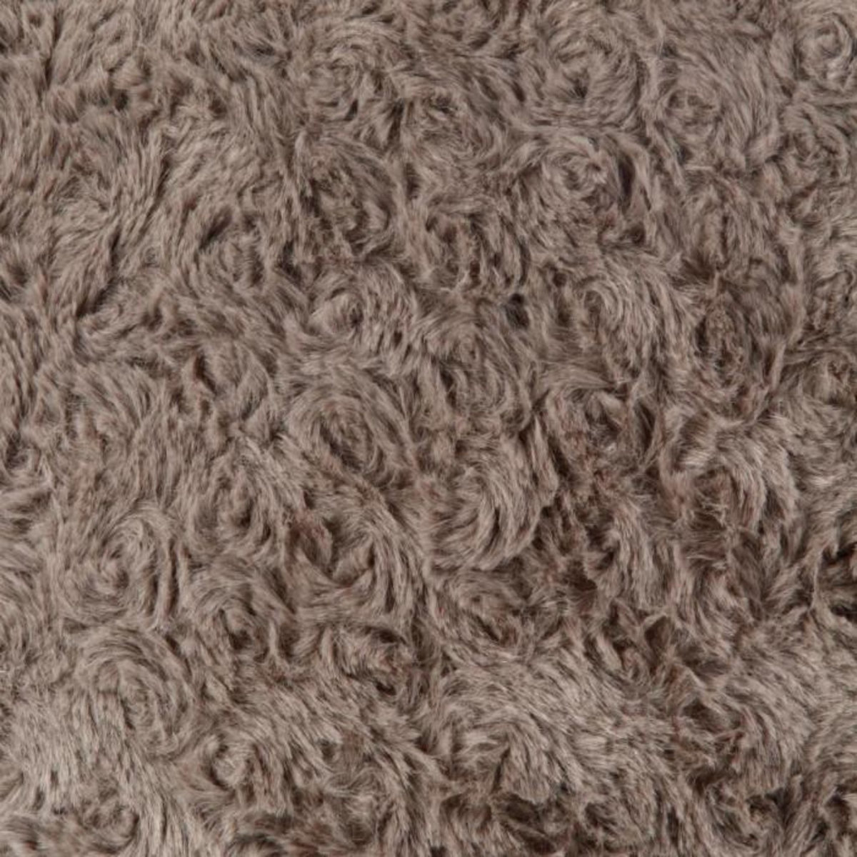ATMOSPHERA Coussin Imitation Fourrure  Bouclée  45x45cm Taupe