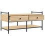 Voir la diapositive 5 : VIDAXL Table basse chene sonoma 99x50x50 cm bois d'ingenierie