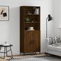 Voir la diapositive 1 : VIDAXL Buffet haut Chene marron 69,5x34x180 cm Bois d'ingenierie
