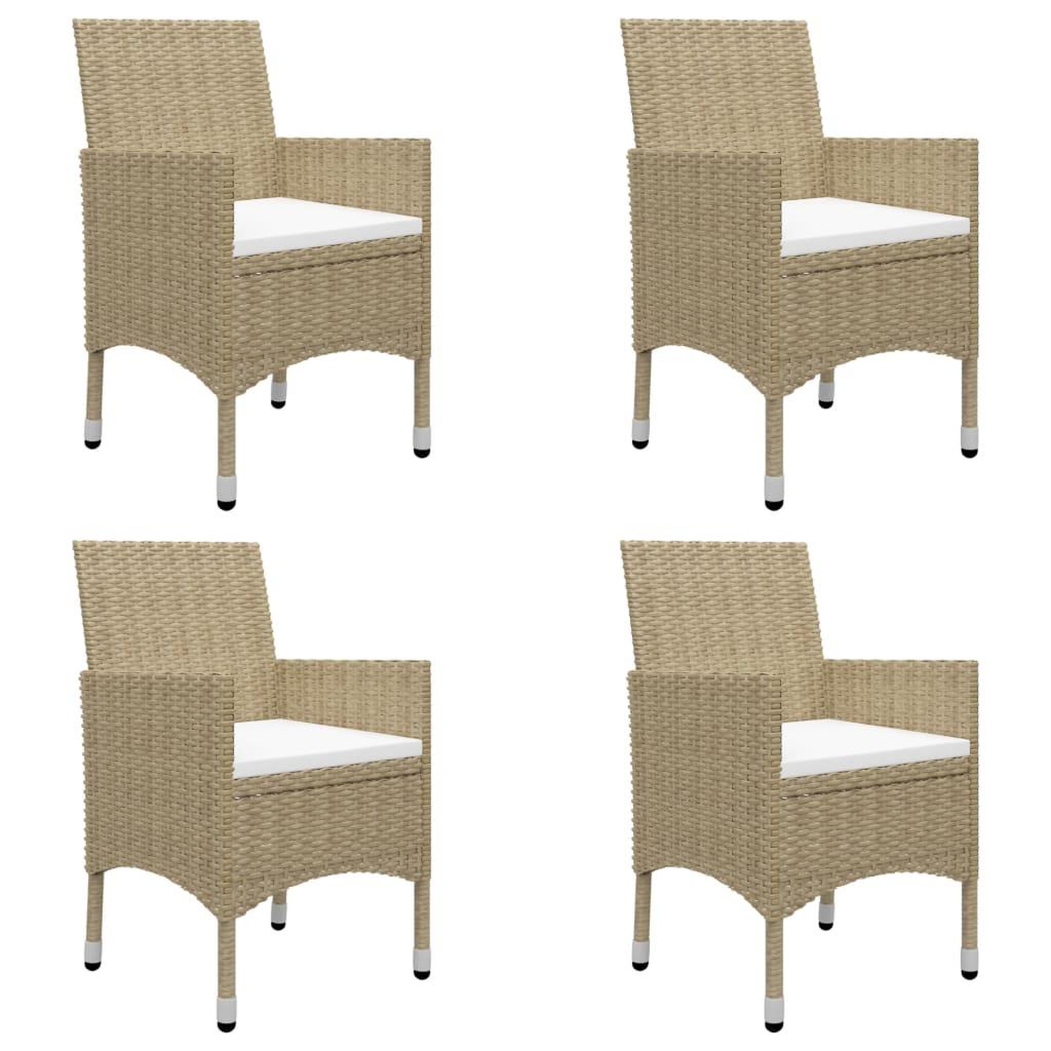 Voir la diapositive 5 : VIDAXL Ensemble a manger de jardin 5 pcs Beige