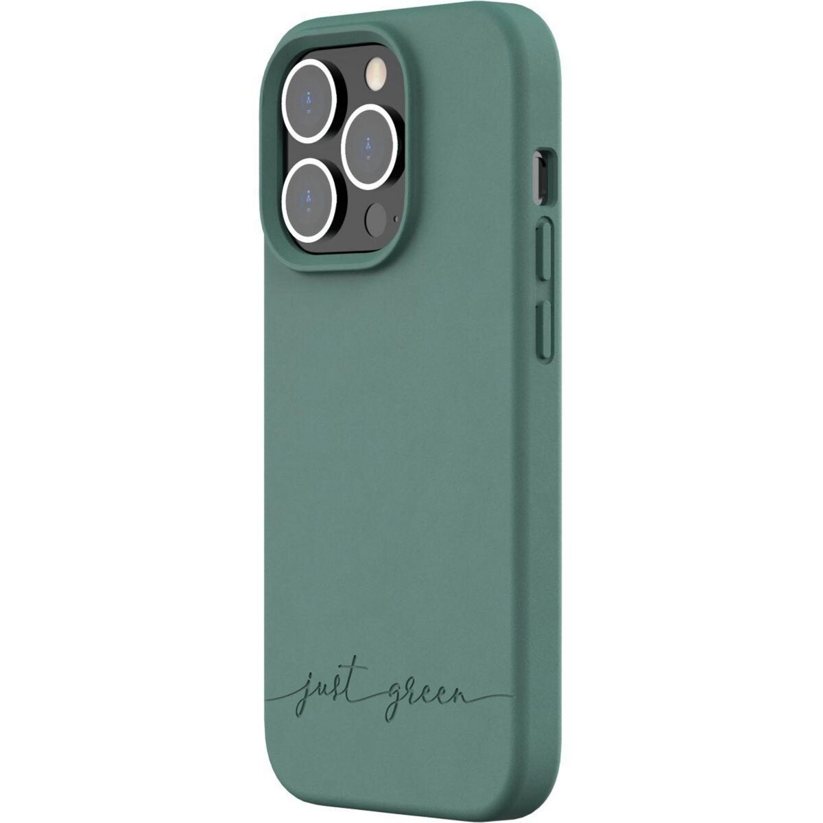 JUST GREEN Coque iPhone 14 Pro BIO vert nuit