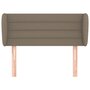 Voir la diapositive 3 : VIDAXL Tete de lit avec oreilles Taupe 93x23x78/88 cm Tissu