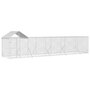Voir la diapositive 3 : VIDAXL Chenil d'exterieur pour chiens avec toit argente 10x2x2,5 m