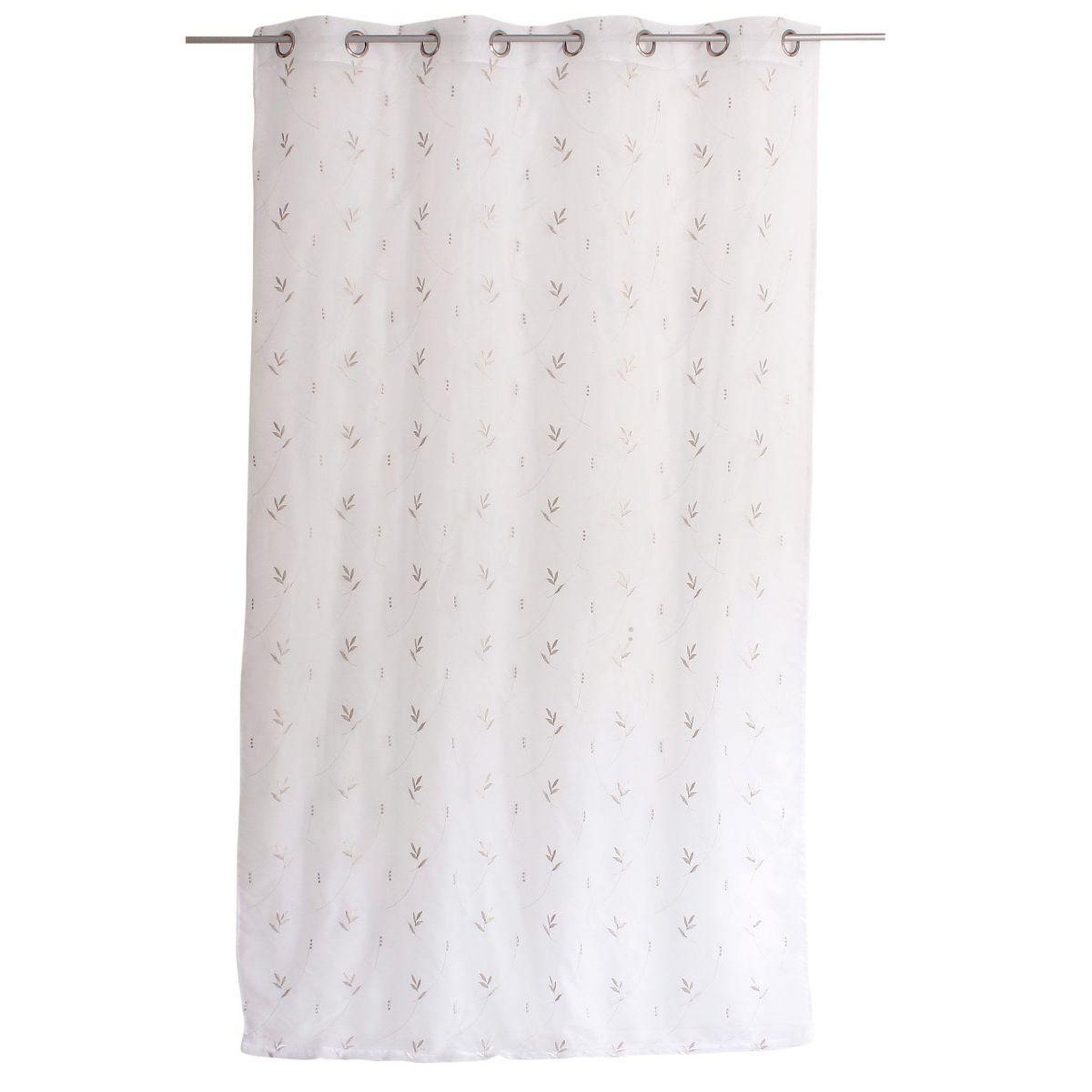 Voir la diapositive 4 : ENJOY HOME Rideau voilage brodé  feuillage  140x240cm vison