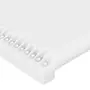 VIDAXL Tete de lit avec oreilles Blanc 147x16x118/128 cm Similicuir