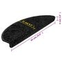 Voir la diapositive 6 : VIDAXL Tapis d'escalier 10 pcs 65x21x4 cm Noir