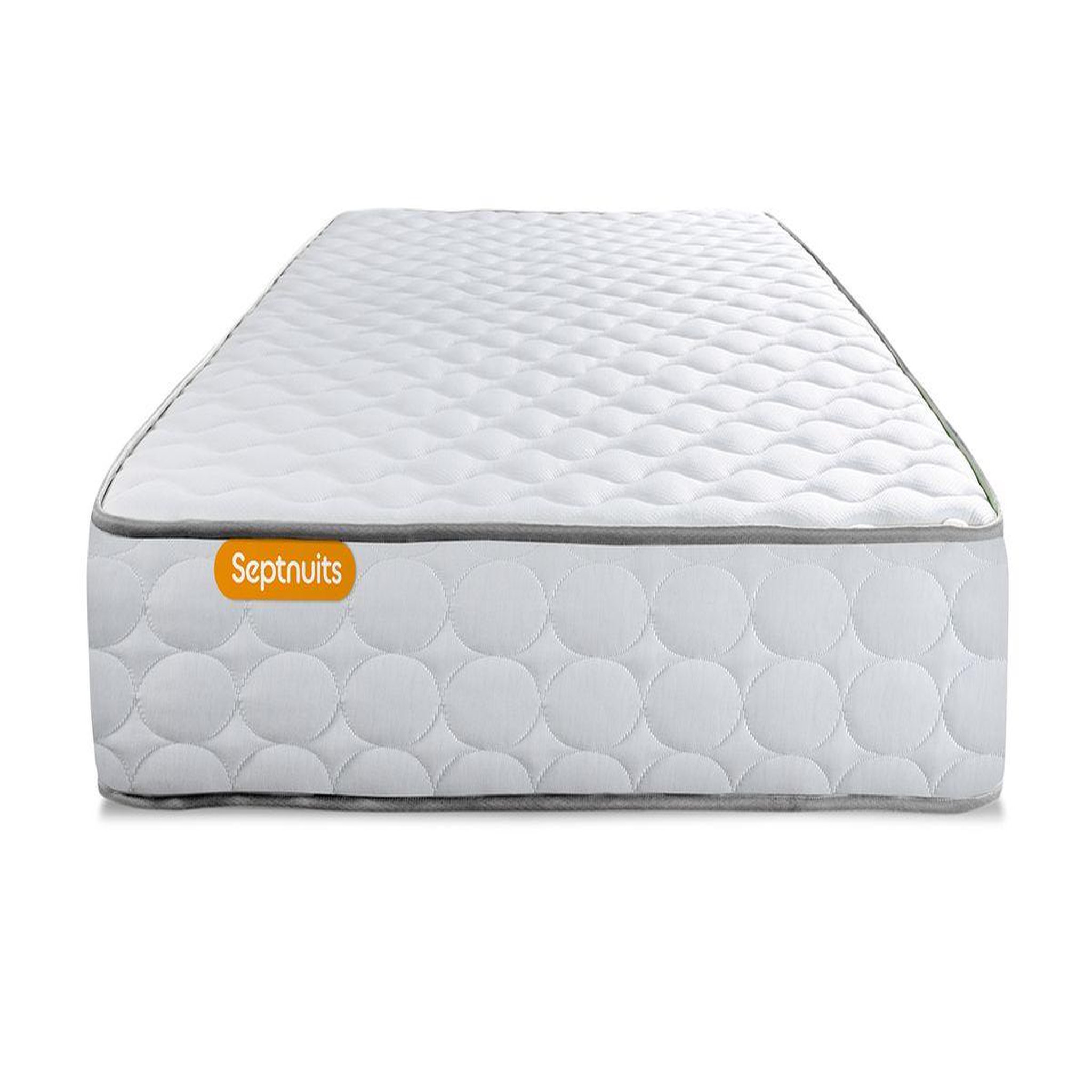 Voir la diapositive 3 : SEPTNUITS Ensemble matelas Mémoire de forme + sommier gris Memo