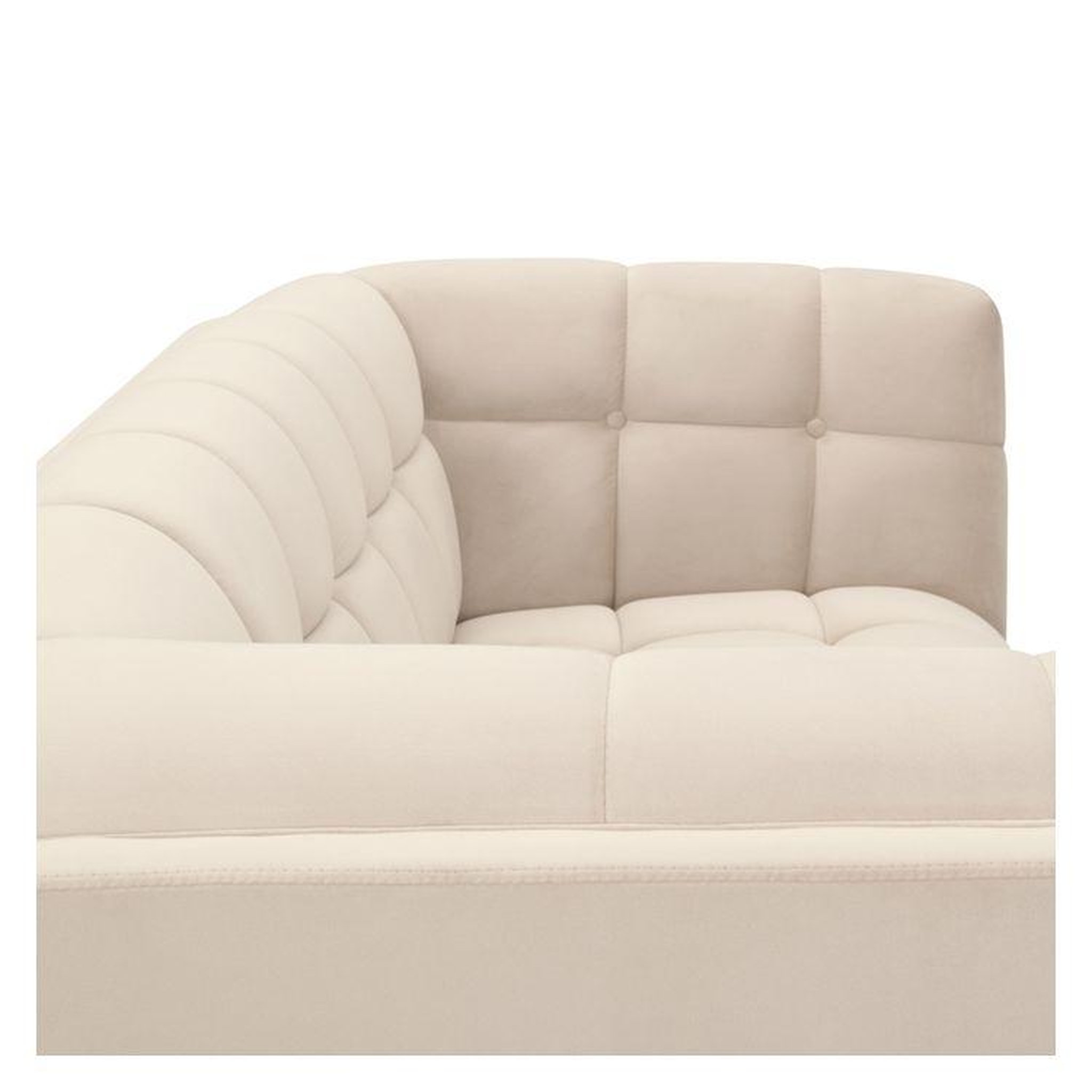 Voir la diapositive 5 : MAISON PAVANE Canapé 2 places en velours beige-Mona