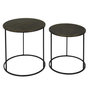 Voir la diapositive 1 : Paris Prix Lot de 2 Tables Gigognes  Mirage  40cm Noir & Or