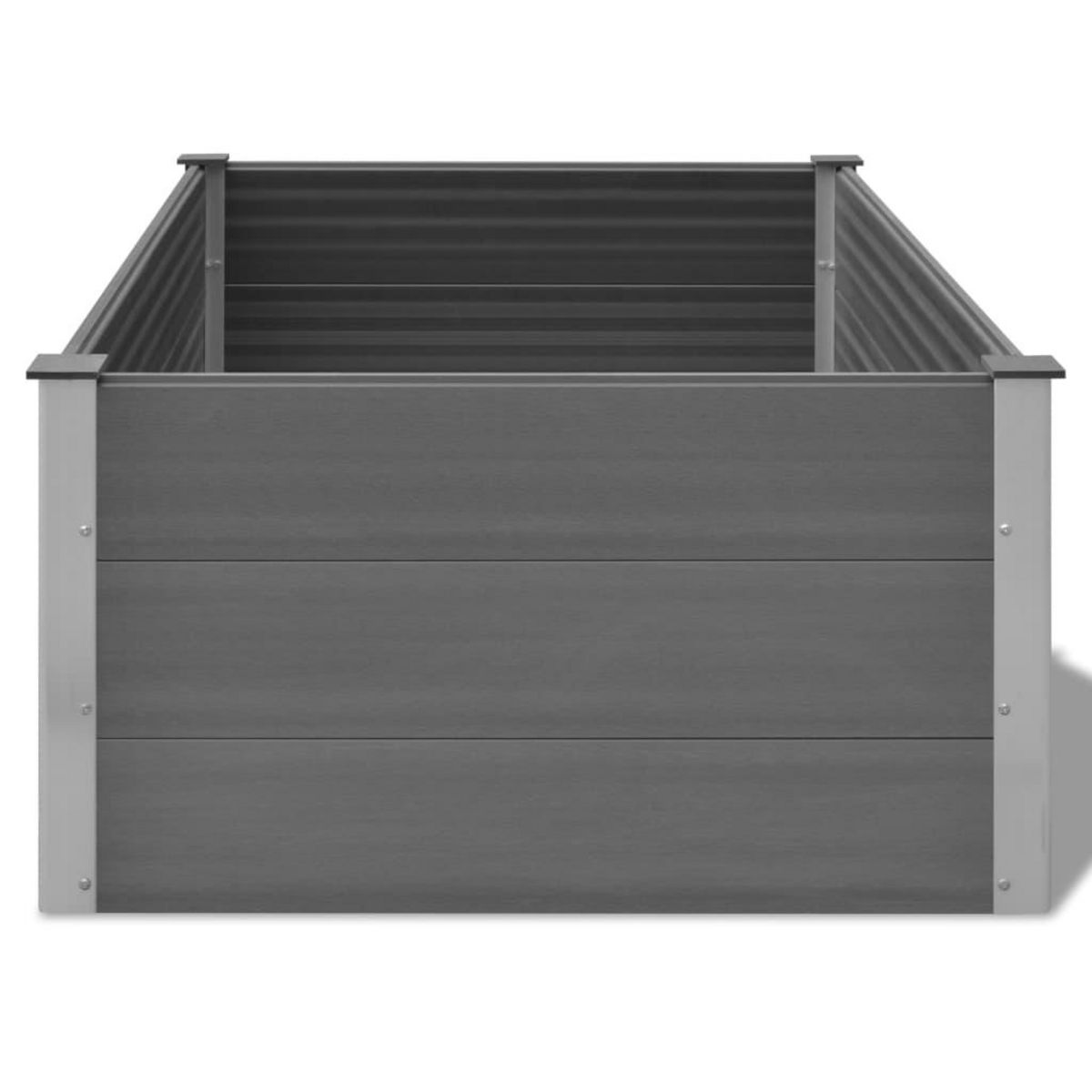 VIDAXL Lit sureleve de jardin WPC 150x100x54 cm Gris
