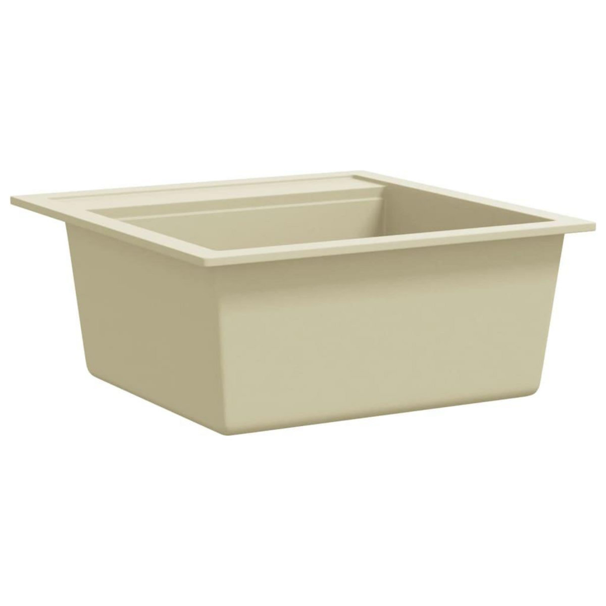 VIDAXL Evier de cuisine Granit Seul lavabo Beige