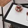 Voir la diapositive 6 : HOMCOM Chariot de service desserte de cuisine à roulettes multi-rangements 4 paniers métal tiroir + 4 range-bouteilles bois pin plateau carrelé