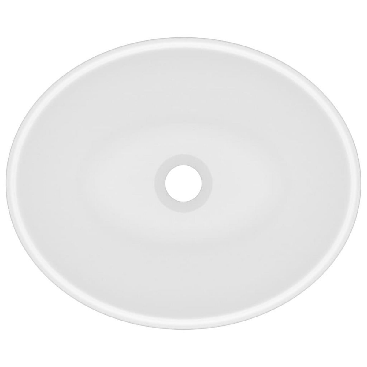 VIDAXL Lavabo ovale de luxe Blanc mat 40x33 cm Ceramique