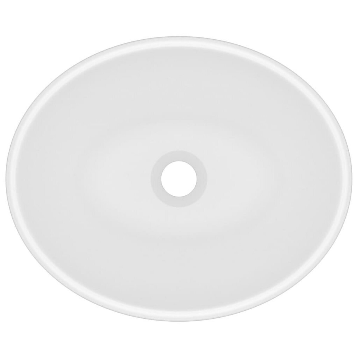 VIDAXL Lavabo ovale de luxe Blanc mat 40x33 cm Ceramique