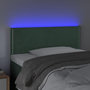 Voir la diapositive 3 : VIDAXL Tete de lit a LED Vert fonce 80x5x78/88 cm Velours