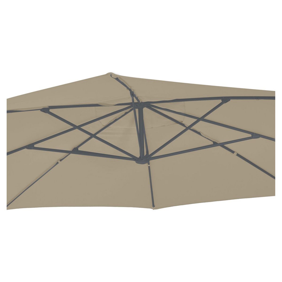 GARDENSTAR Parasol déporté rectangulaire gris argent IMERO 