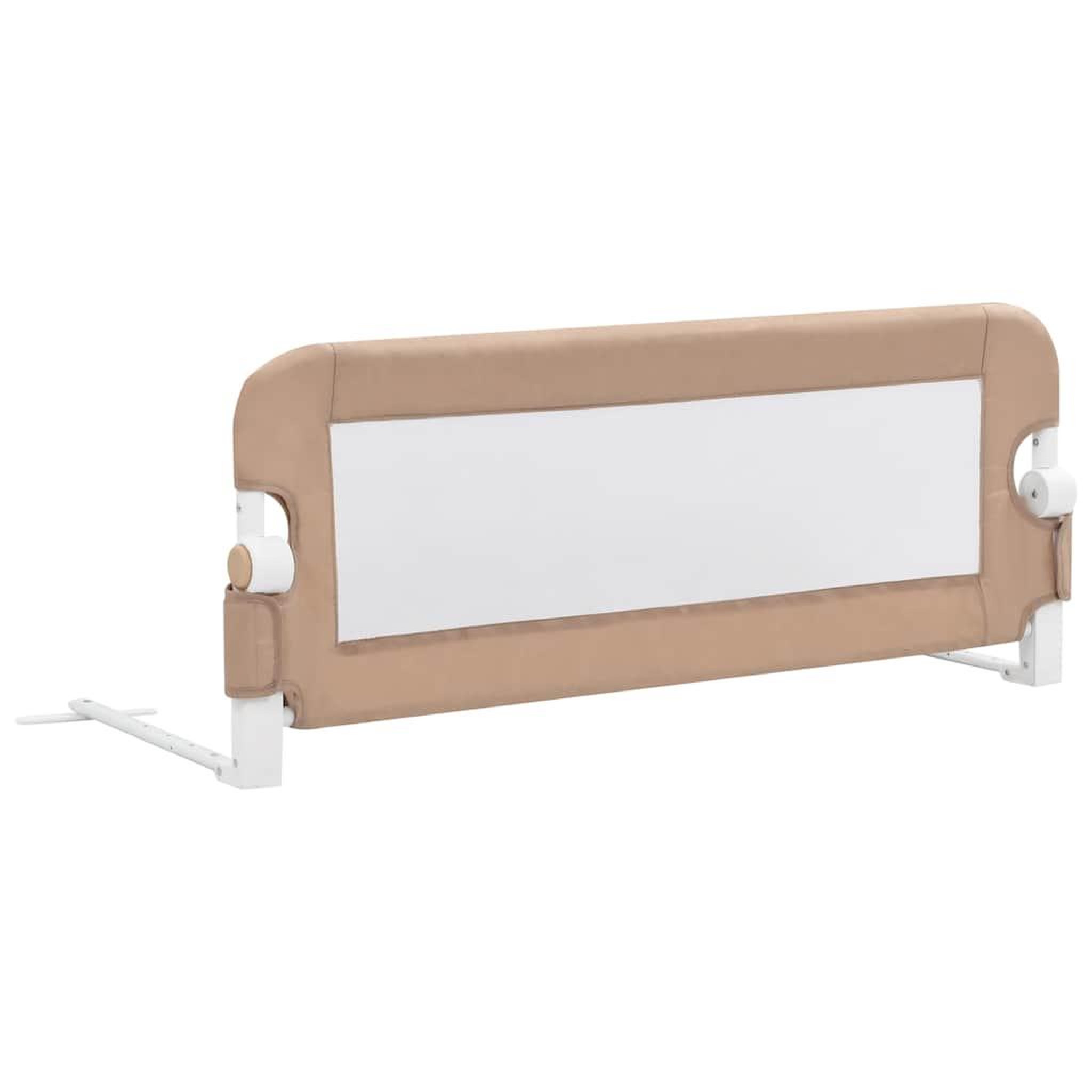 Voir la diapositive 2 : VIDAXL Barriere de lit enfant Taupe 102x42 cm Polyester