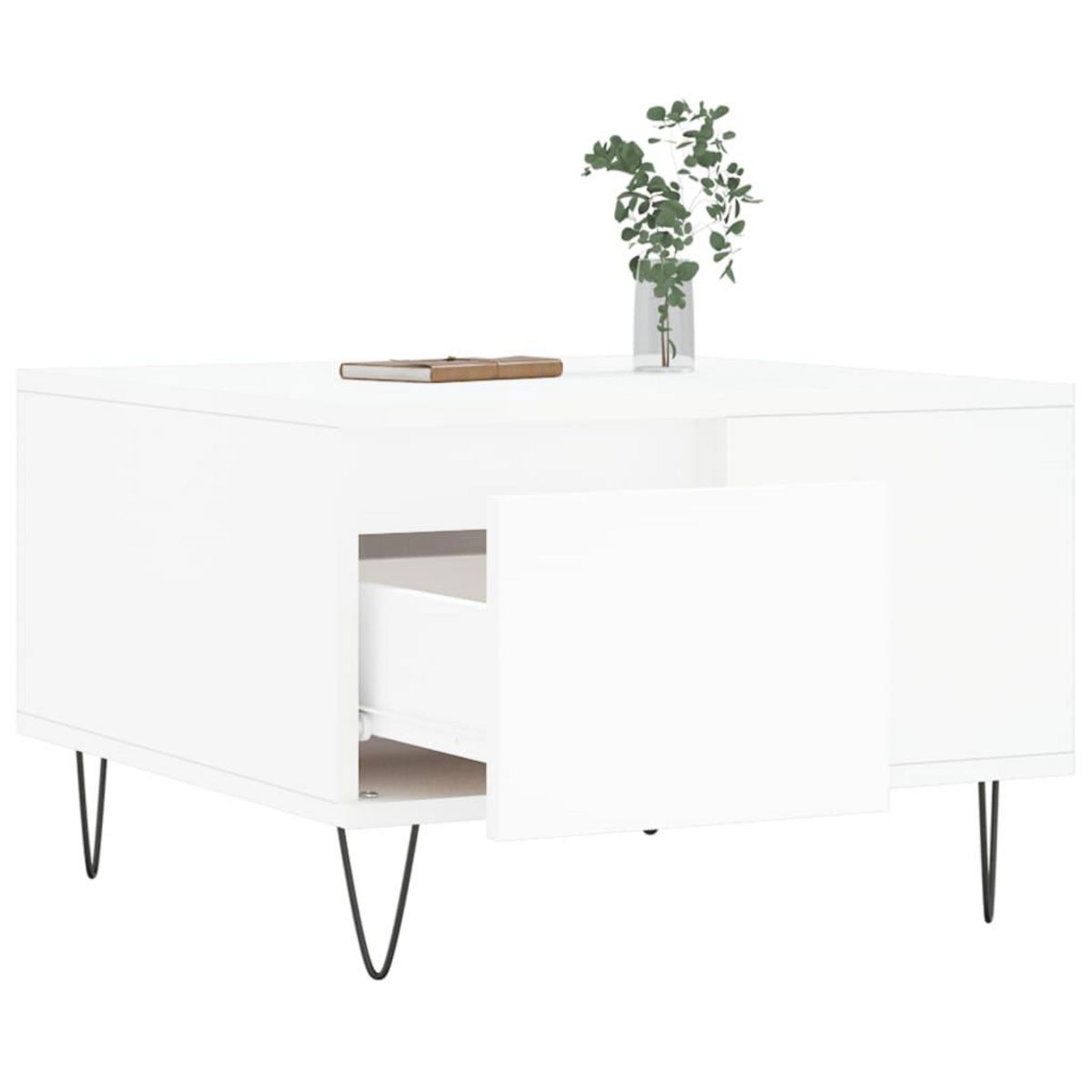 VIDAXL Table basse blanc 55x55x36,5 cm bois d'ingenierie