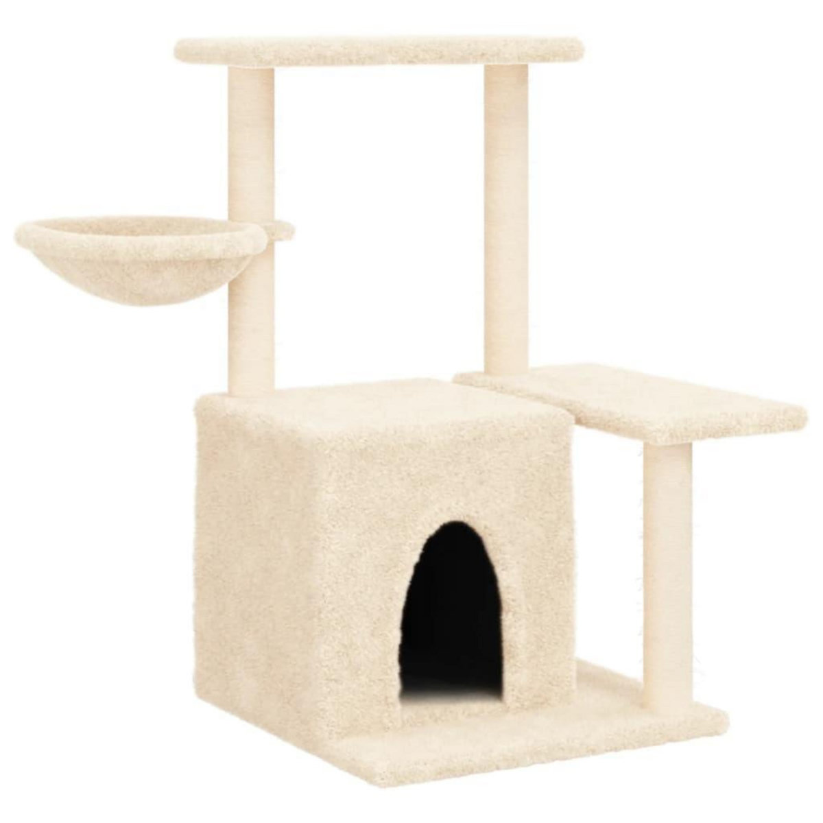 VIDAXL Arbre a chat avec griffoirs en sisal Creme 83 cm