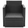 Voir la diapositive 4 : VIDAXL Chaise de jardin et coussins et oreillers Resine tressee Noir