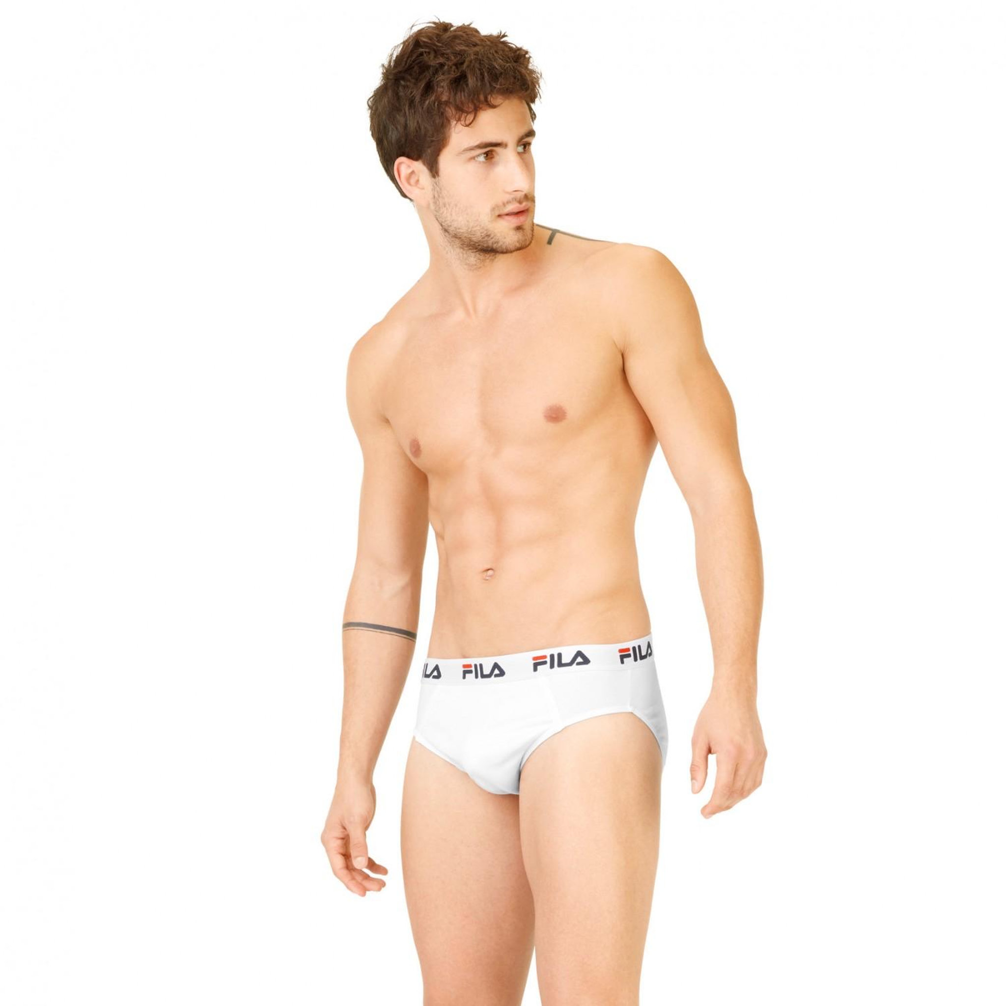 Voir la diapositive 3 : FILA Lot de 4 slips coton homme Fila FU5015
