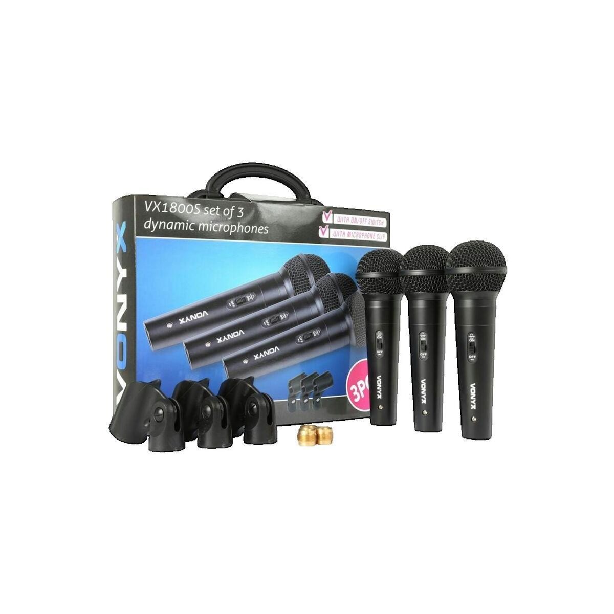 VYNEX PRO SA Microphones Vonyx VX1800S Ensemble karaoké noir classique