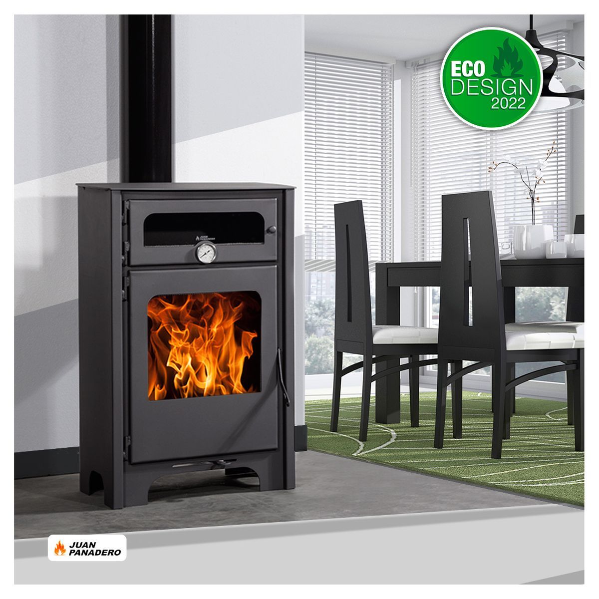 Juan Panadero Poêle à bois 7,4 Kw avec four - FIRENZE PREMIUM