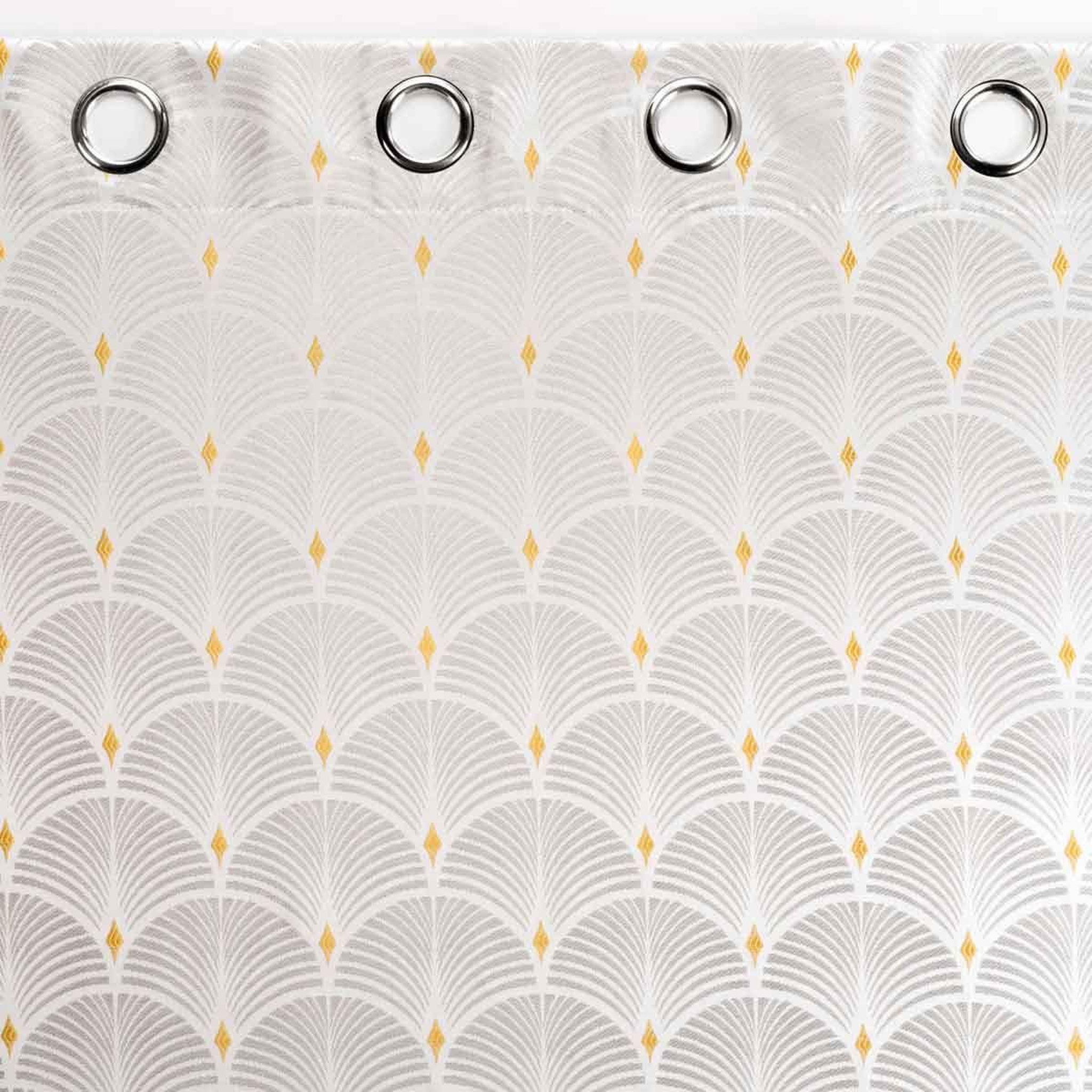 Voir la diapositive 3 : Douceur d'Intérieur Rideau à œillets  cadence  140x260cm jaune