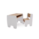KOBI Ensemble de mobilier pour enfants : table et chaises en bois