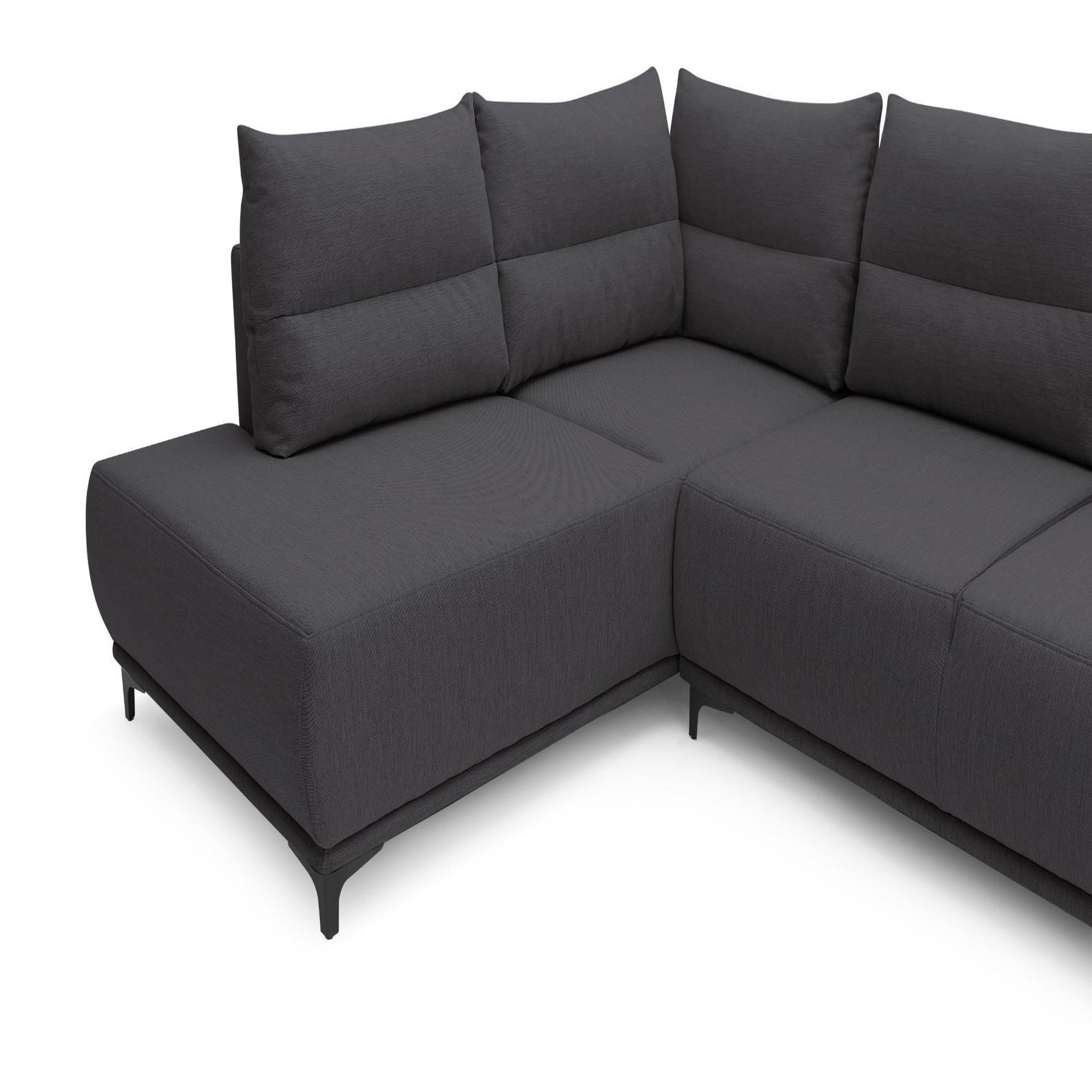 Voir la diapositive 3 : LISA DESIGN Arya - canapé d'angle convertible - avec coffre - 5 places - style contemporain - gauche