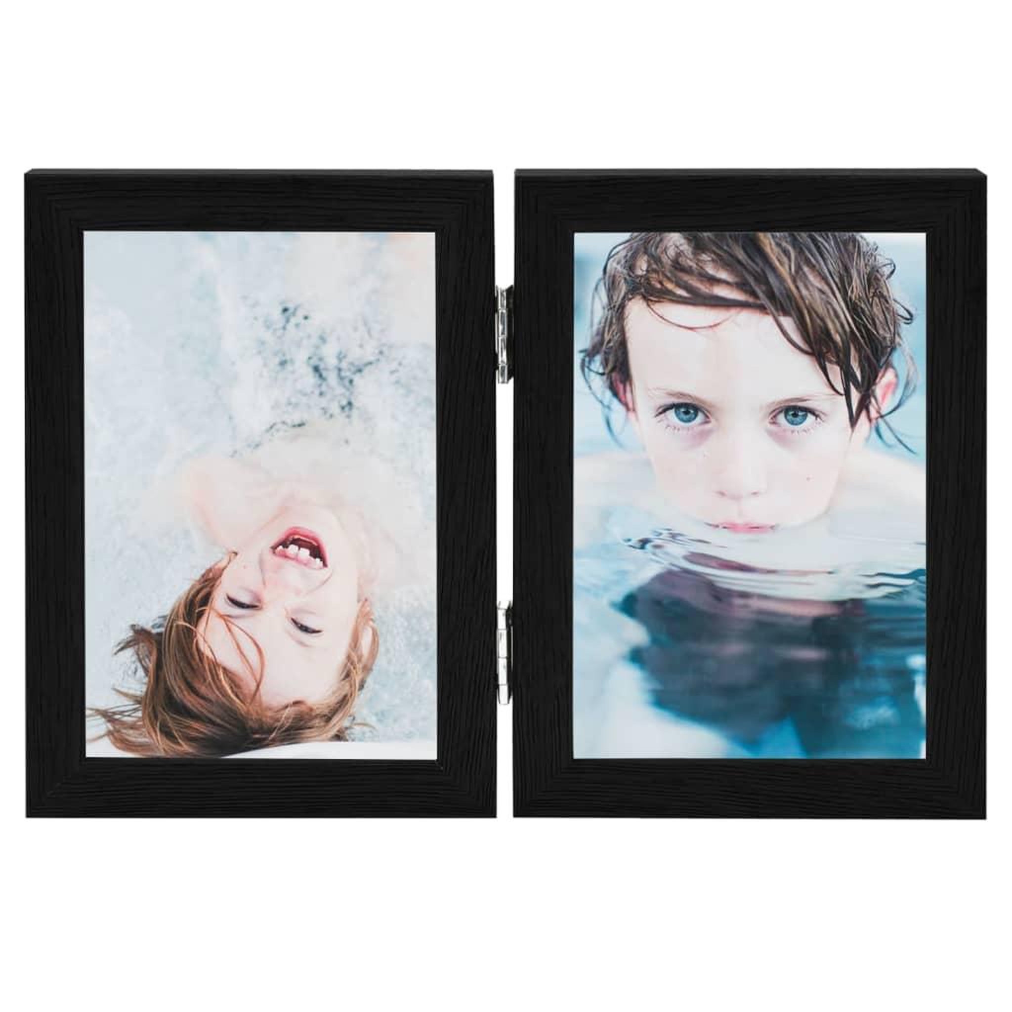Voir la diapositive 2 : VIDAXL Cadre photo depliable en deux Noir 2x(13x18 cm)