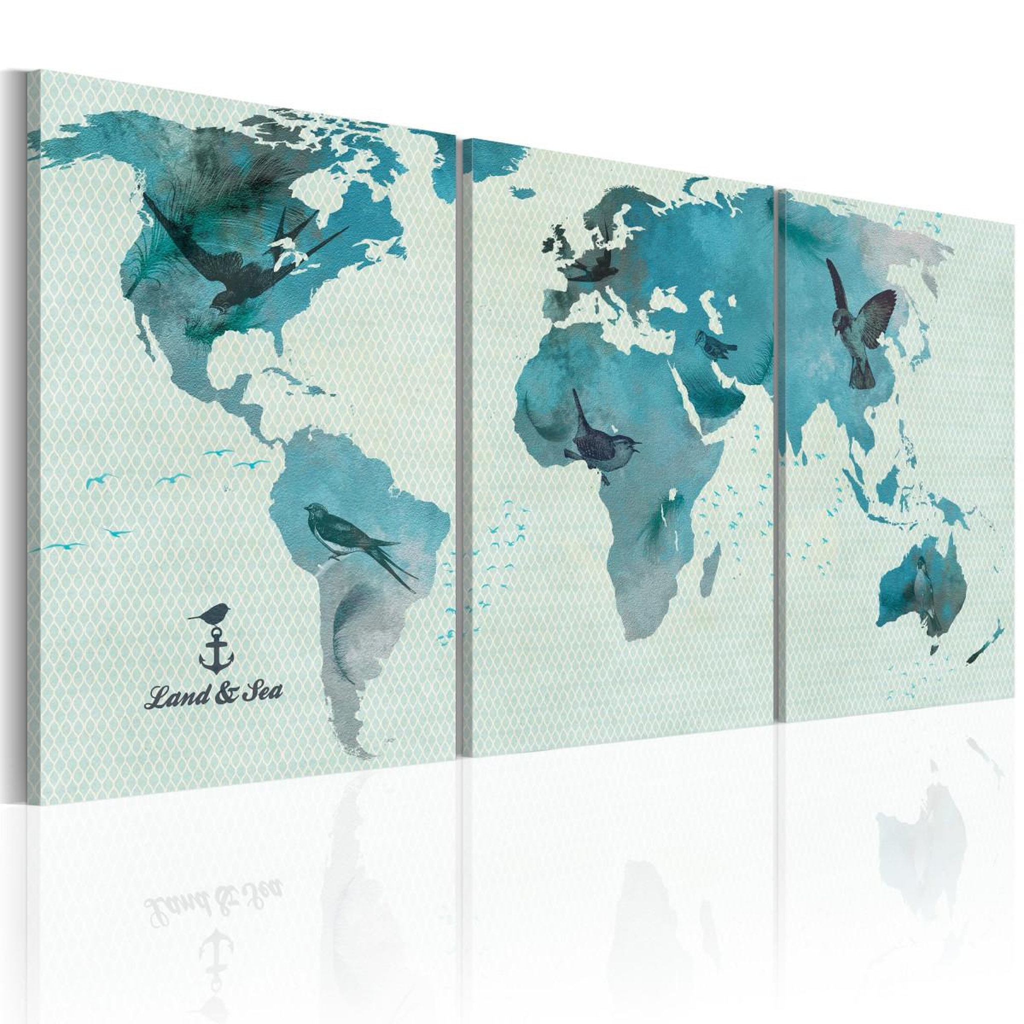 Voir la diapositive 1 : Paris Prix Tableau imprimé  carte ornithologique du monde