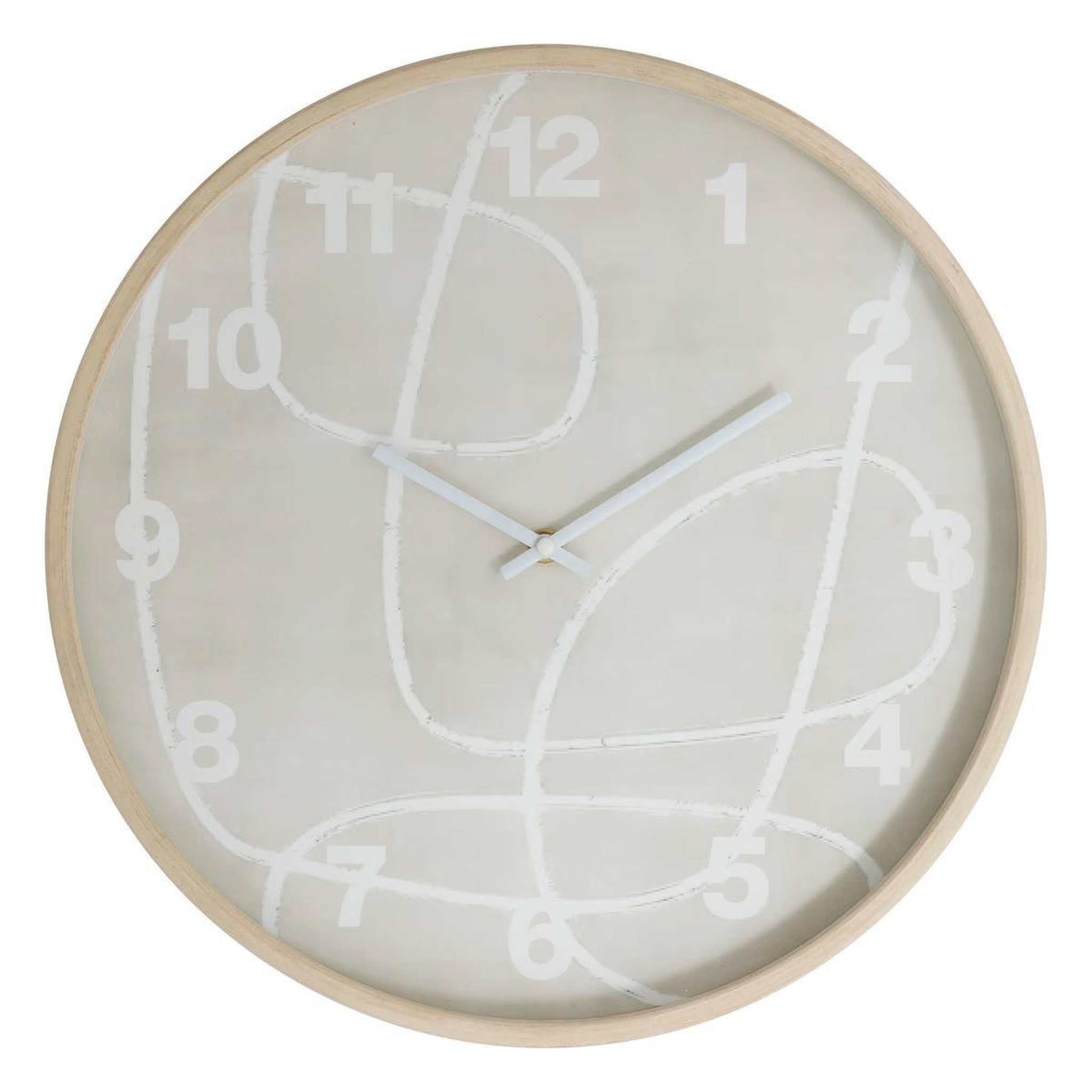 ATMOSPHERA Horloge murale abstraite  greta  38cm marron