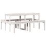Voir la diapositive 2 : VIDAXL Table de pique-nique blanc 160x134x75 cm bois massif de pin