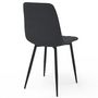 Voir la diapositive 4 : ID MARKET Lot de 6 chaises MIRA en tissu gris foncé pour salle à manger