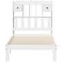 Voir la diapositive 4 : VIDAXL Lit bibliotheque sans matelas blanc 75x190cm bois de pin massif
