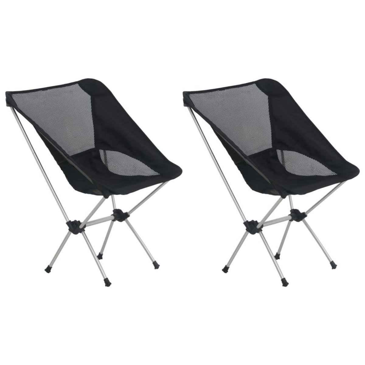 VIDAXL Chaises de camping pliables et sac lot de 2 Aluminium