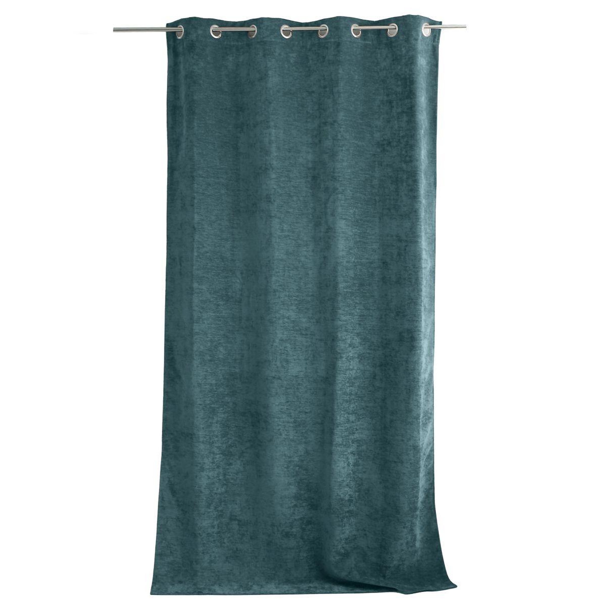 Voir la diapositive 4 : ENJOY HOME Rideau thermique occultant  velvet  140x260cm bleu canard