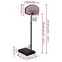 Voir la diapositive 6 : VIDAXL Support de basket-ball Noir 237-307 cm Polyethylene
