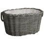Voir la diapositive 1 : VIDAXL Panier a bois de chauffage avec poignees 59x42x28 cm Gris Saule