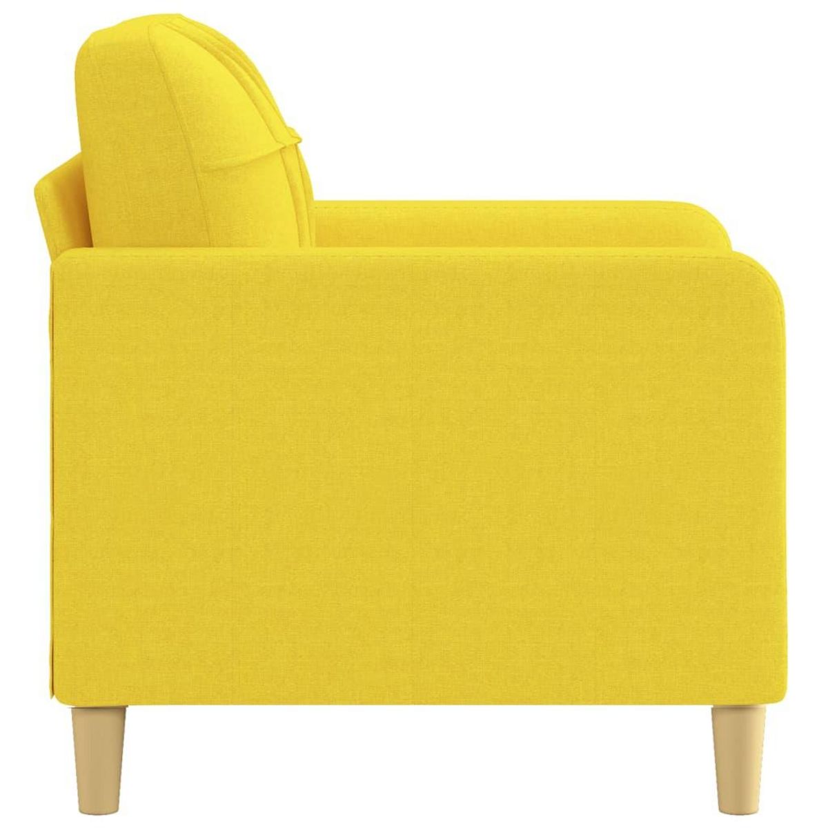 VIDAXL Fauteuil Jaune clair 60 cm Tissu
