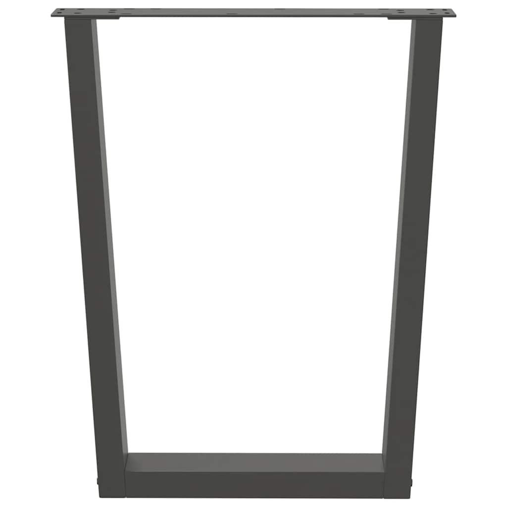Voir la diapositive 3 : VIDAXL Pieds de table a manger forme V 2 pcs anthracite 70x(72-73,3)cm