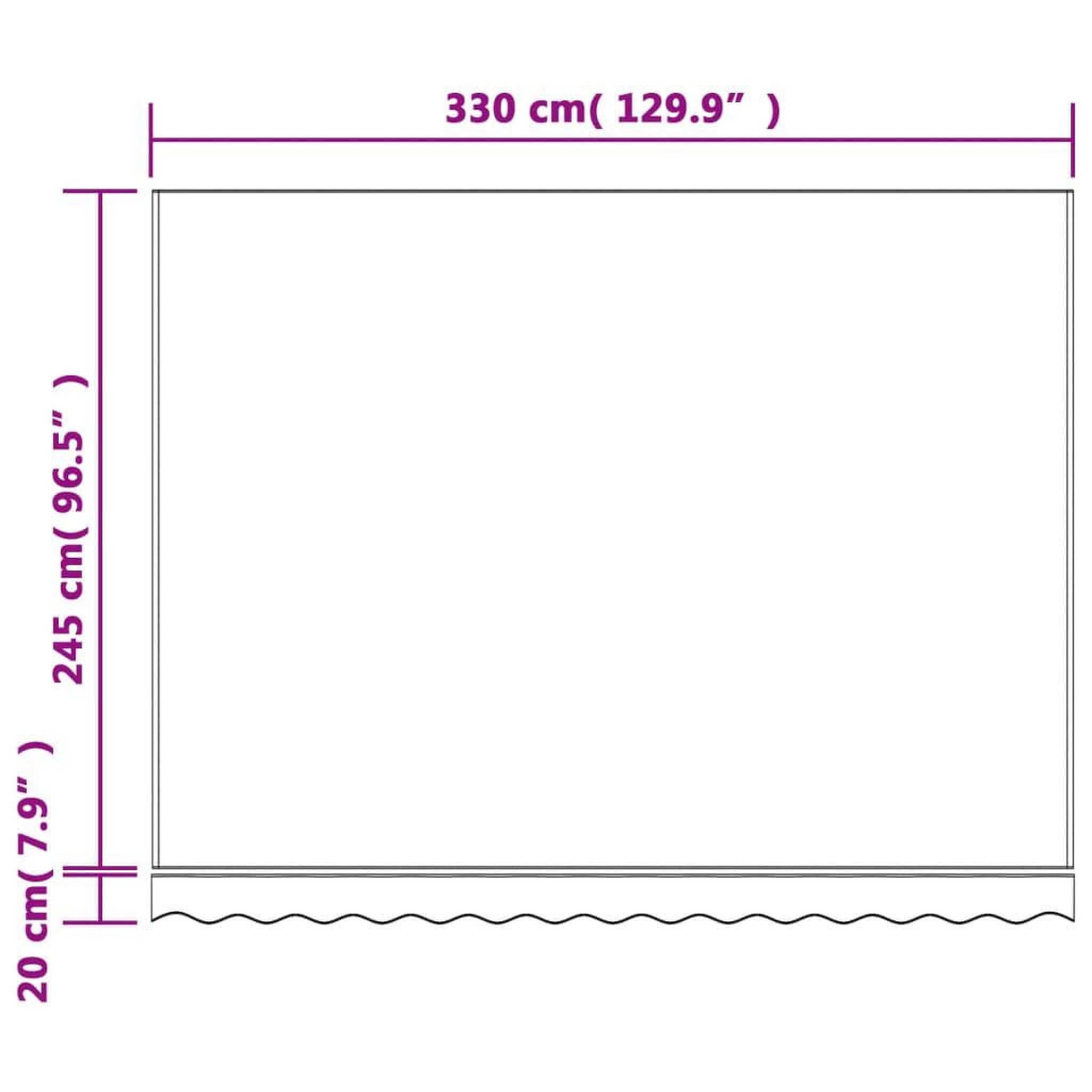 Voir la diapositive 6 : VIDAXL Tissu de remplacement pour auvent rayures rouges et blanches