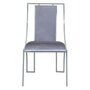 Voir la diapositive 2 : Paris Prix Lot de 2 Chaises en Velours  Lopin  90cm Argent