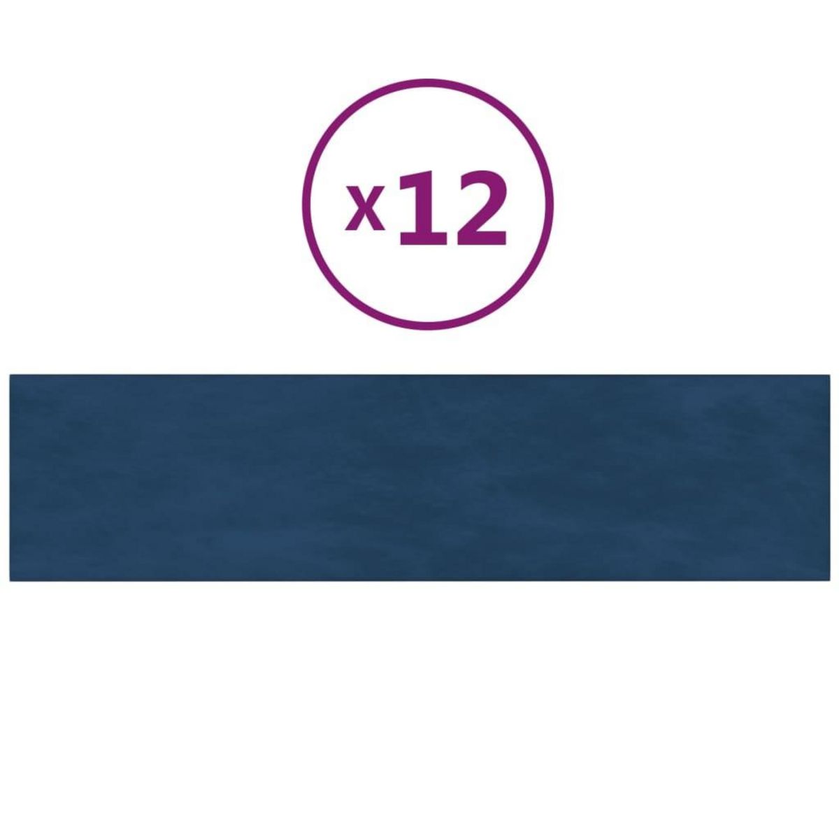 VIDAXL Panneaux muraux 12 pcs Bleu 60x15 cm Velours 1,08 m²