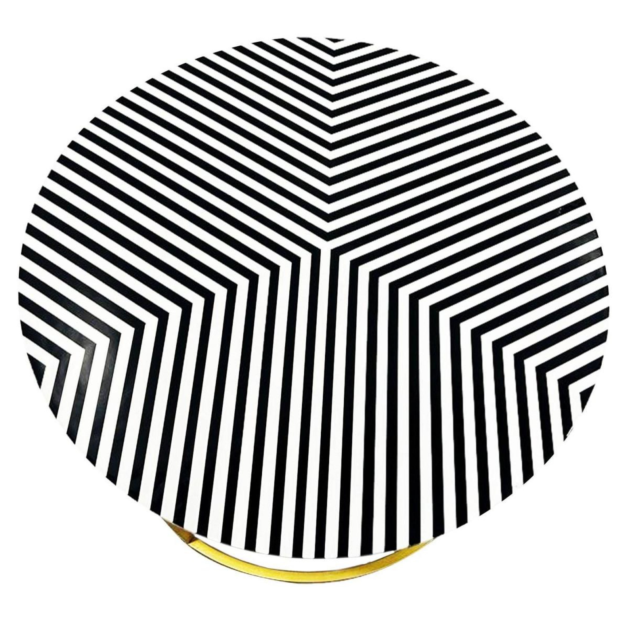Voir la diapositive 3 : Paris Prix Table basse Design Ronde  Ligne  61cm Noir & Blanc