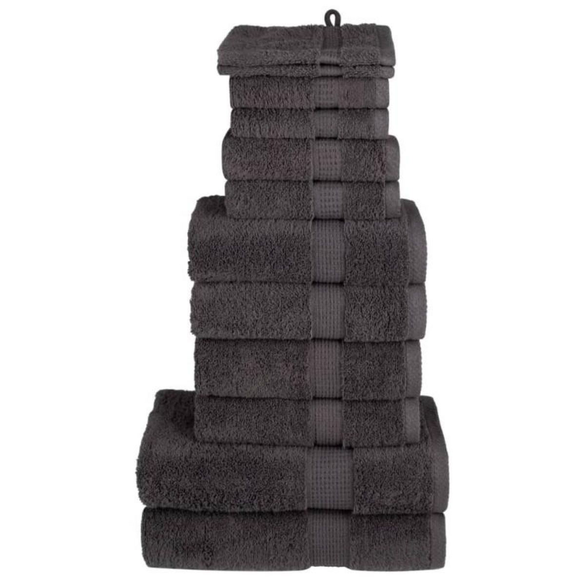VIDAXL Ensemble de serviettes de qualité supérieure SOLUND 12 pcs