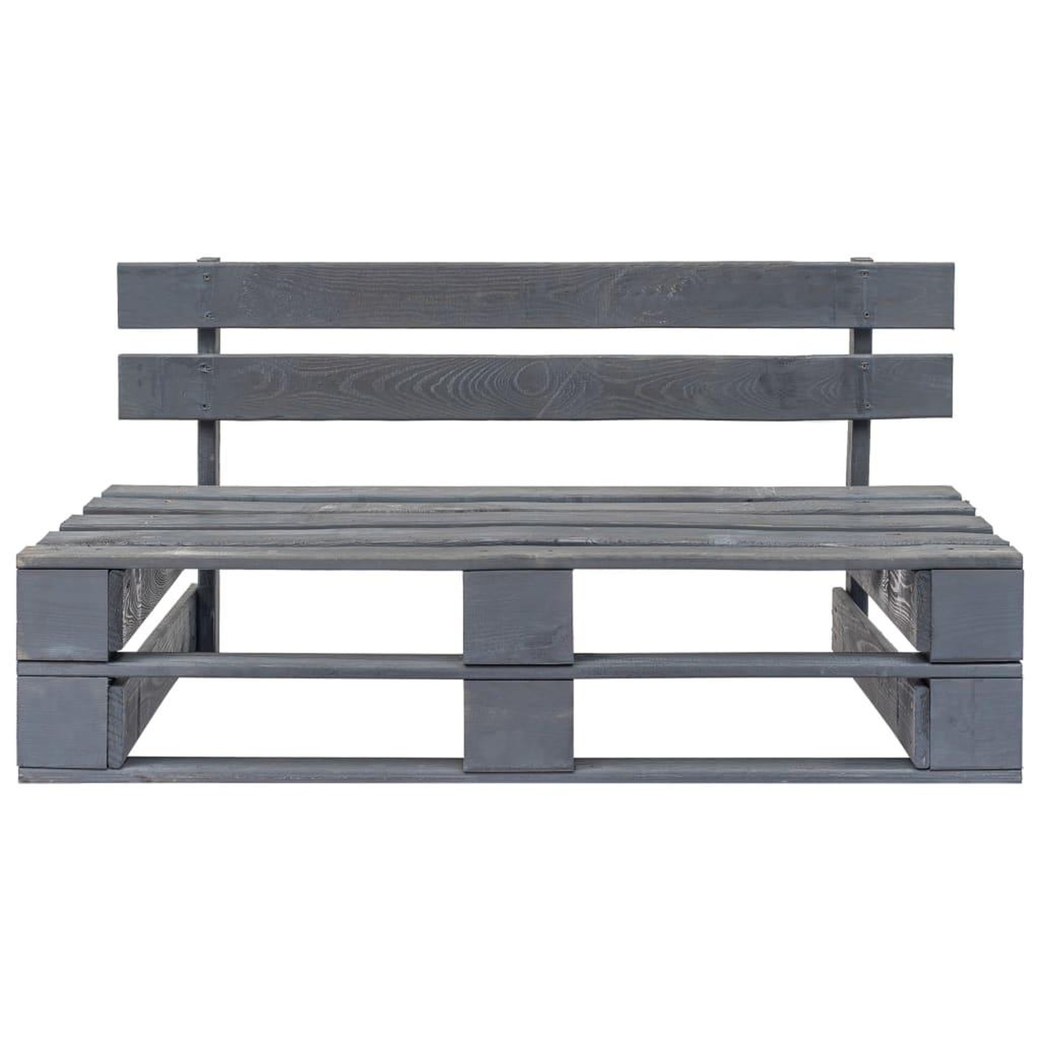 Voir la diapositive 2 : VIDAXL Banc palette de jardin bois gris