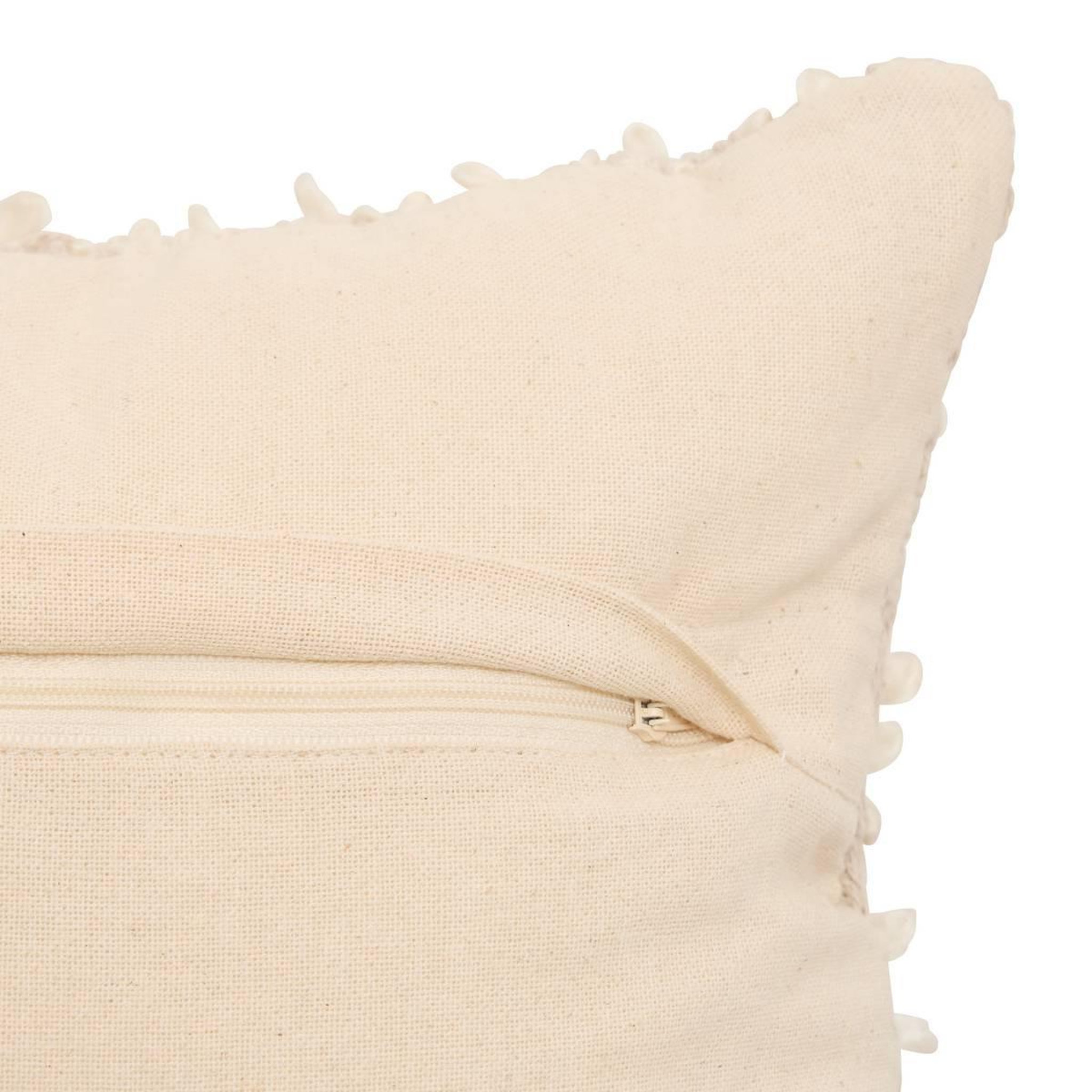Voir la diapositive 3 : ATMOSPHERA Coussin déco bouclette  beryl  30x50cm beige lin